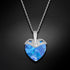 Серебряный кулон "Купидон (Aquamarine AB)" с кристаллами Swarovski™